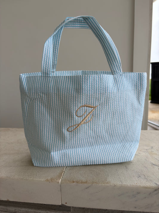 Mini custom embroidered tote/toiletry bag