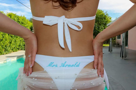 Custom embroidered bikini set