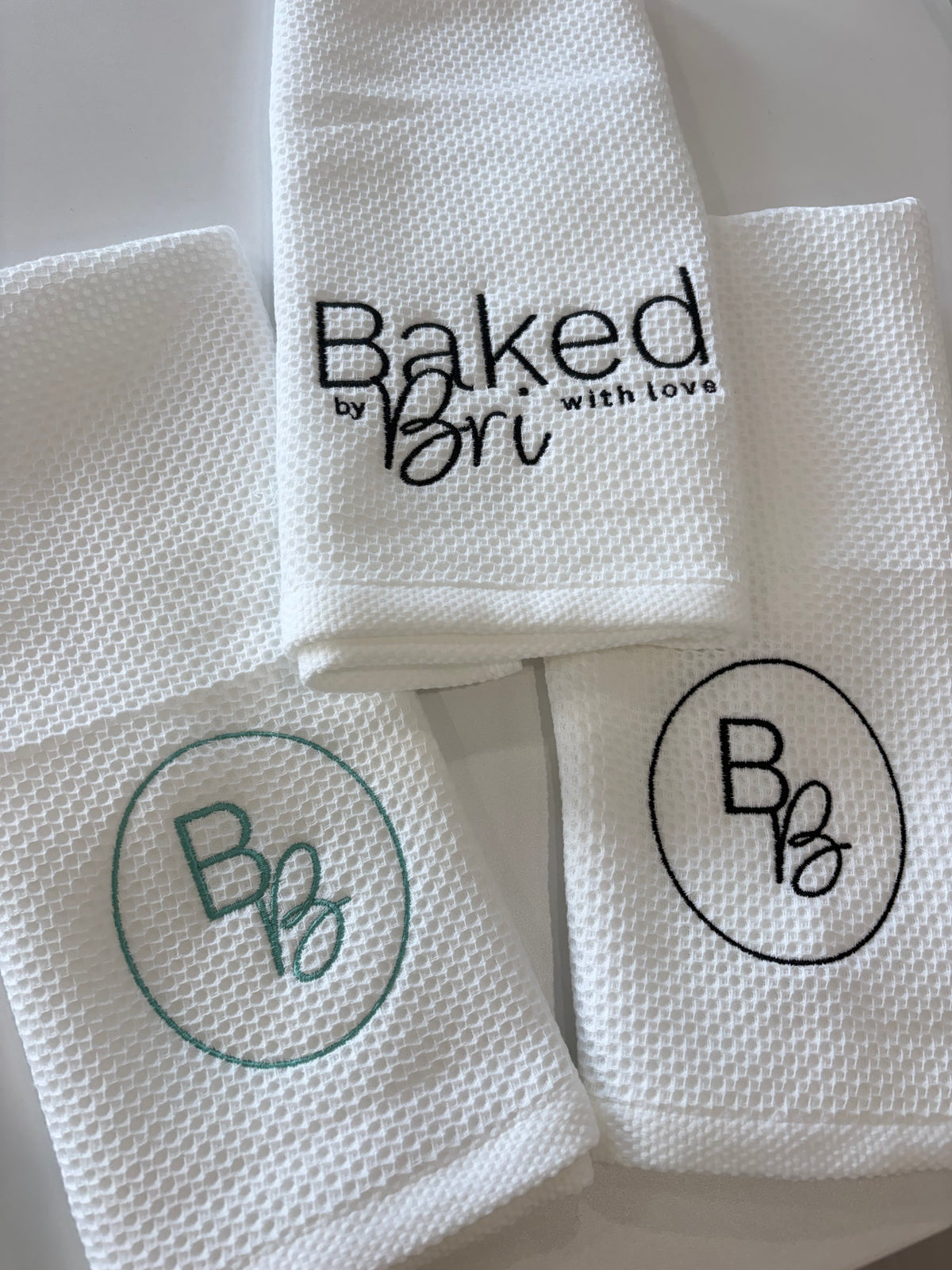 Custom embroidered kitchen towels