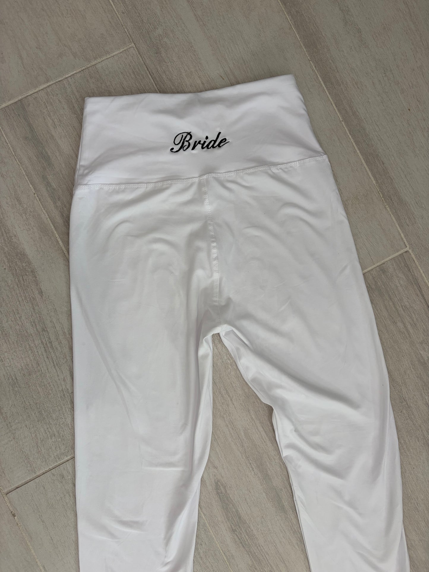 Custom embroidered workout leggings