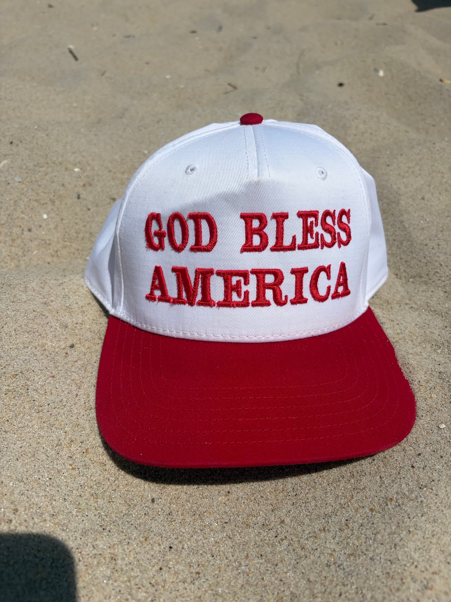 God bless america embroidered hat