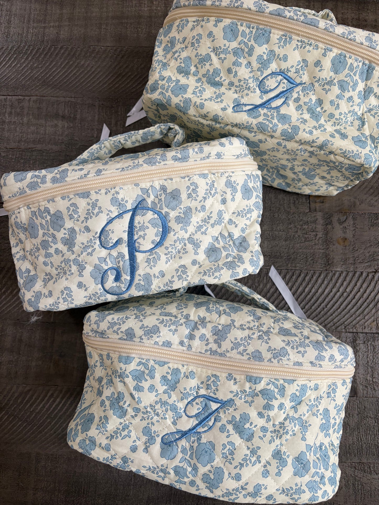 Floral makeup bag