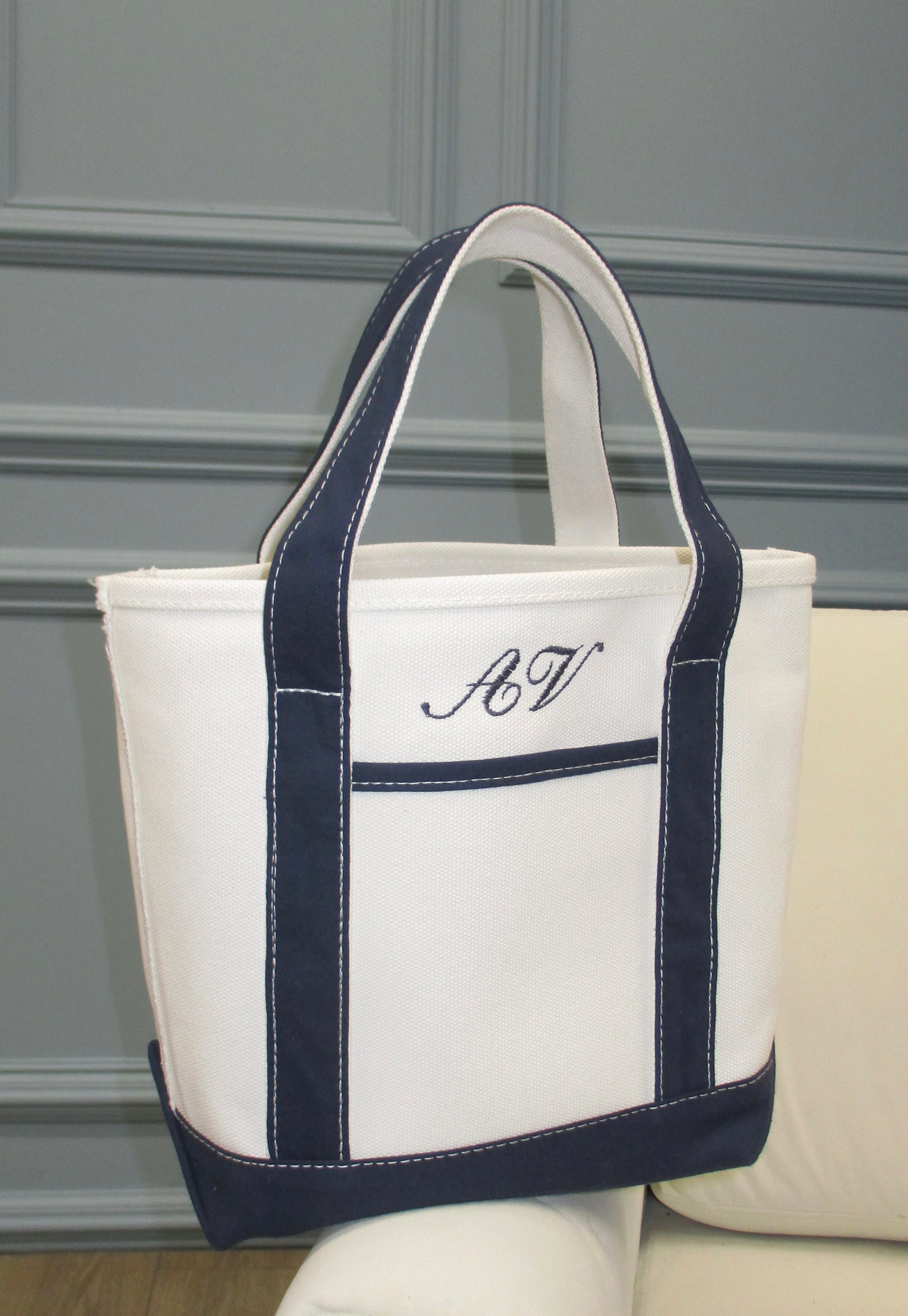 Custom embroidered mini tote bag