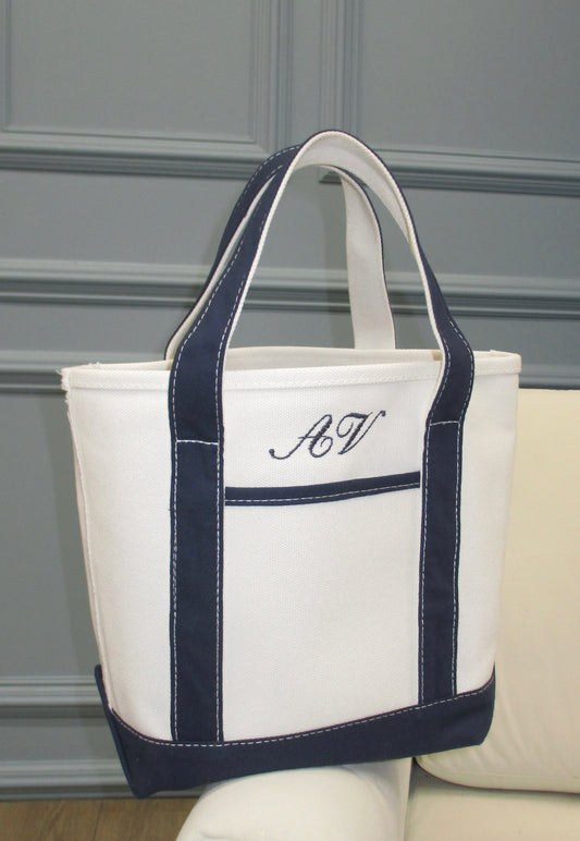 Custom embroidered mini tote bag