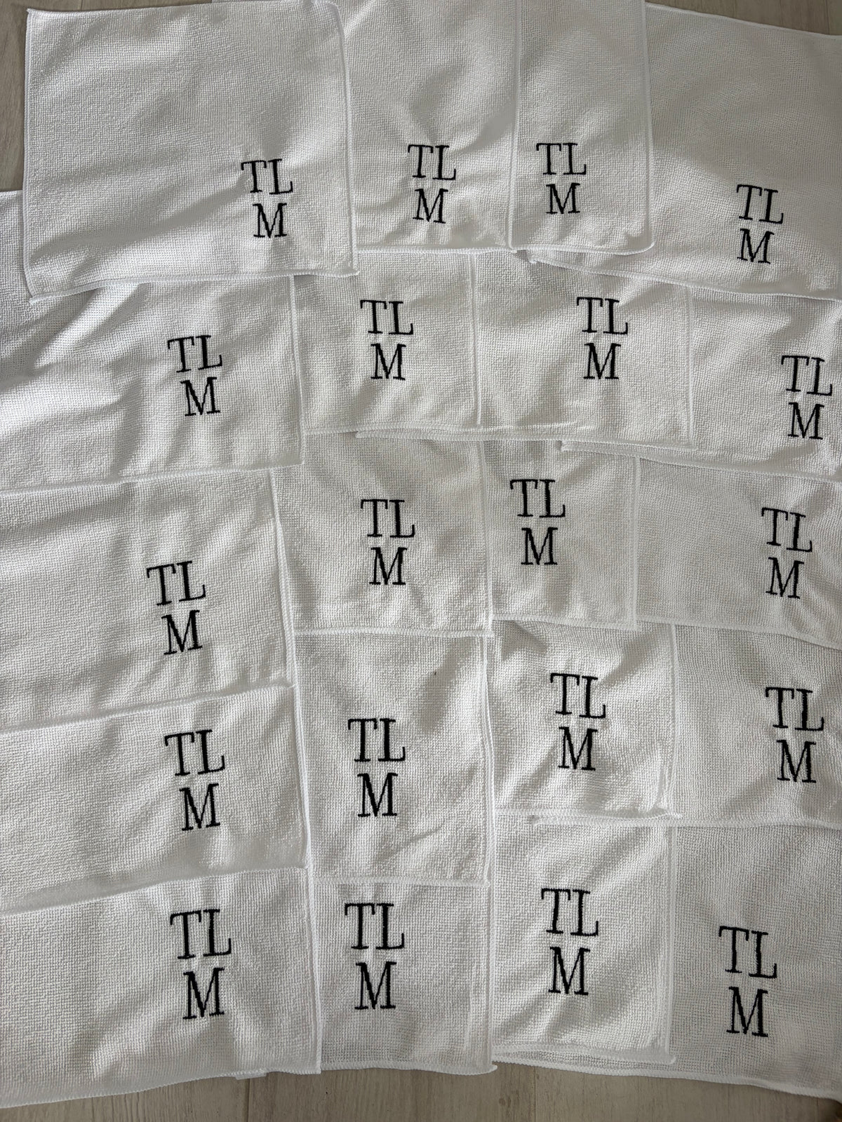 Custom embroidered washcloths 5 PACK