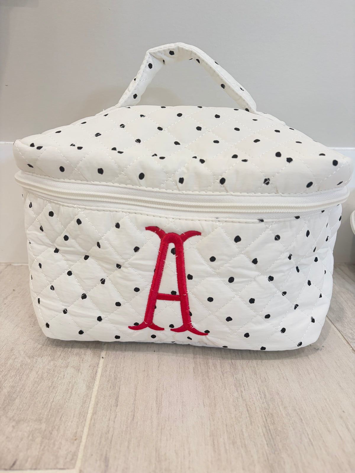 3 piece polka dot makeup bag bundle
