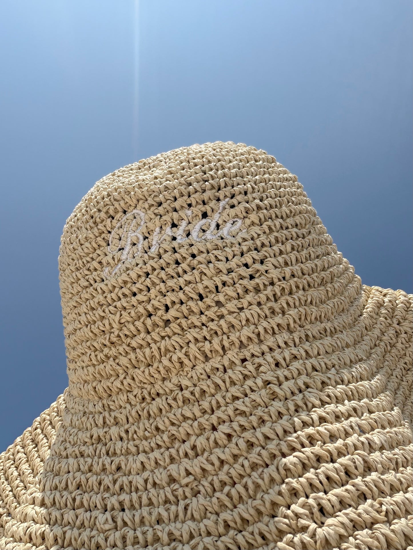 Custom straw beach hat