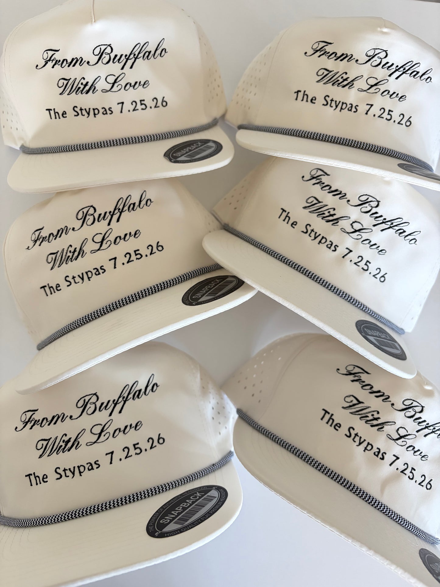 Custom embroidered rope hats