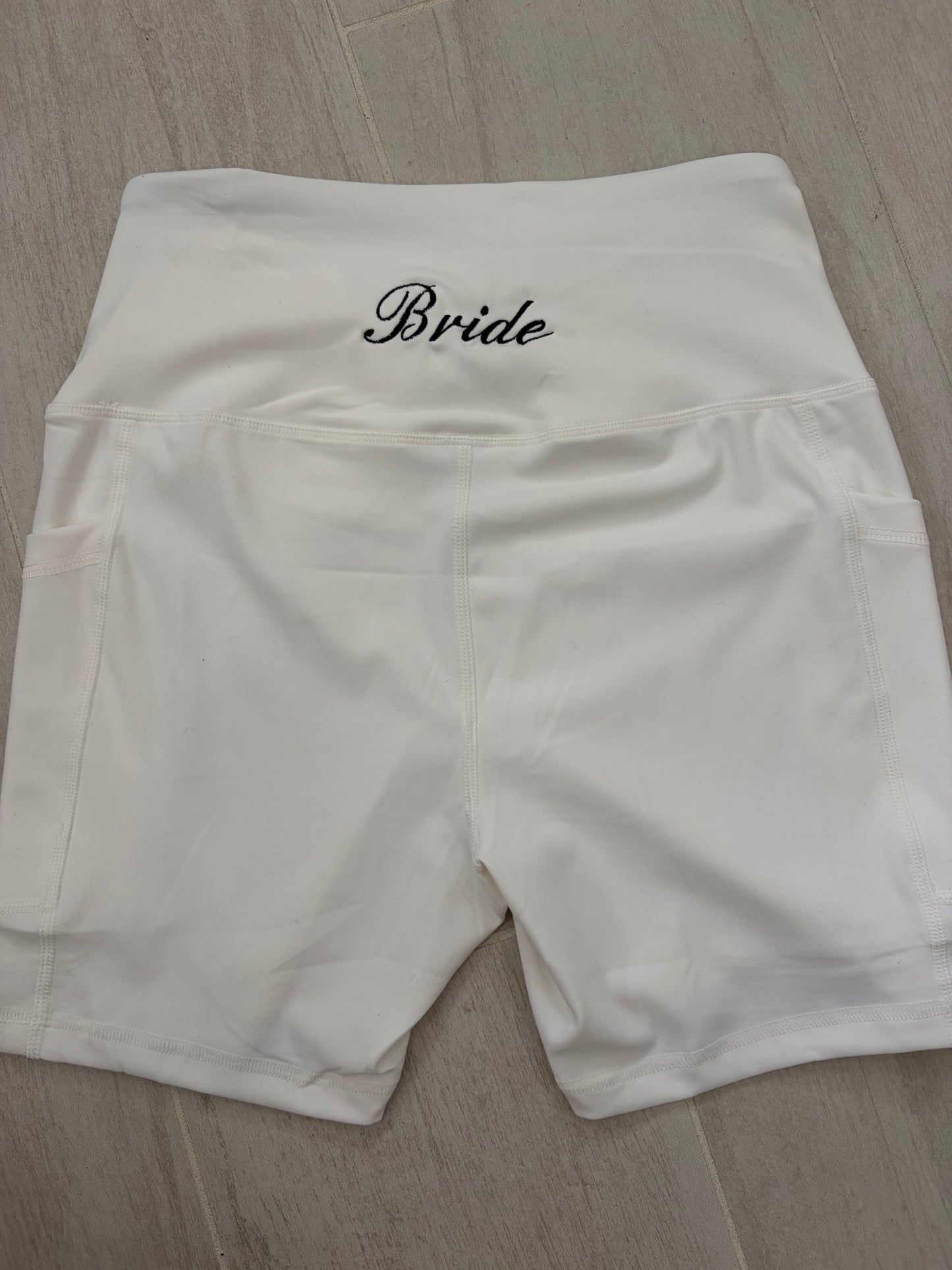 Custom embroidered biker shorts