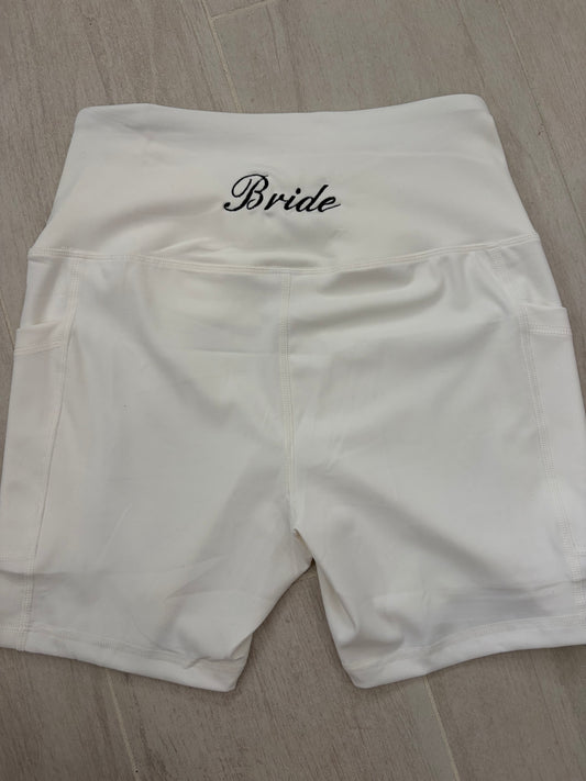 Custom embroidered biker shorts