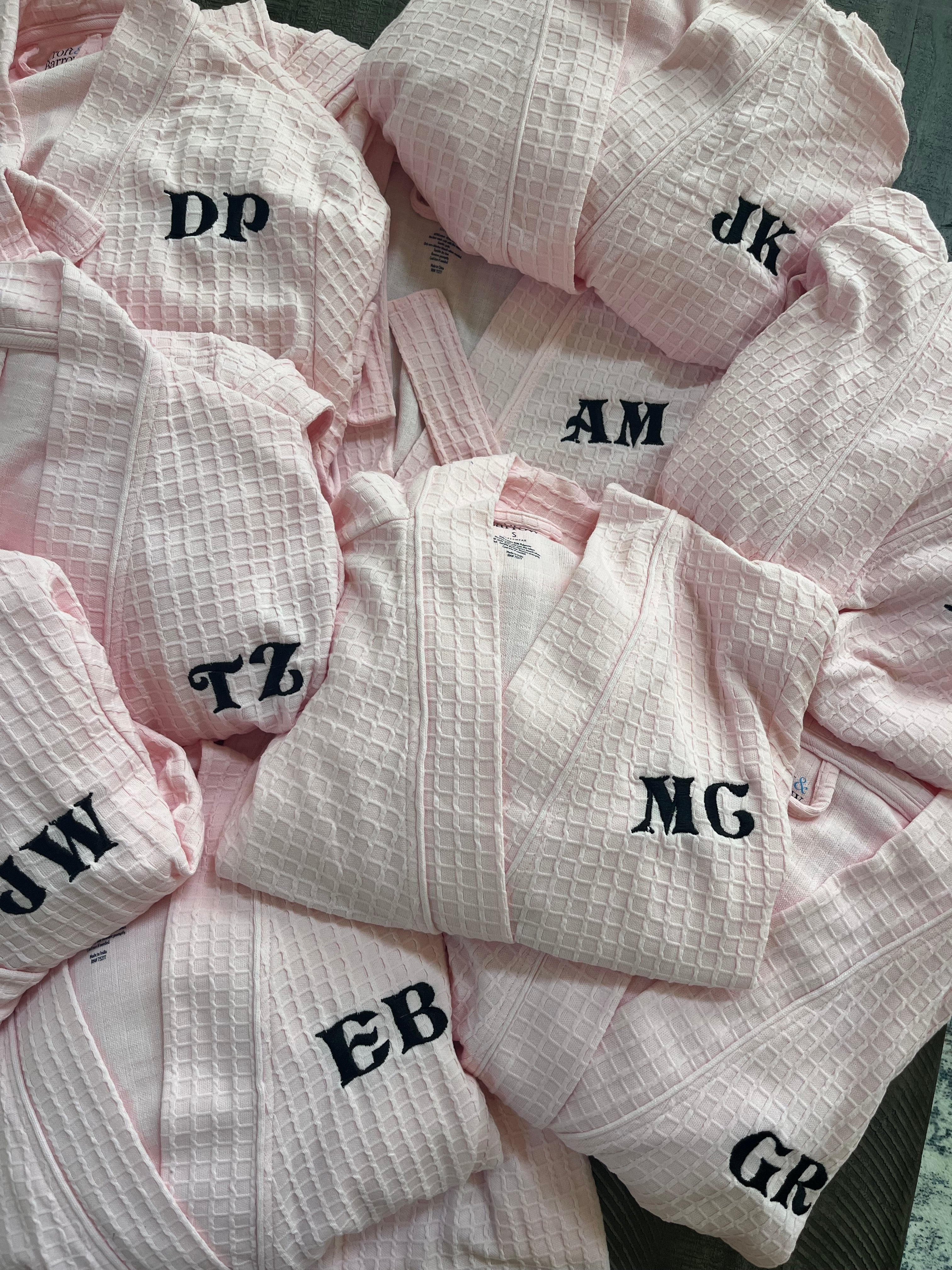Custom embroidered robes – Threaded Creations