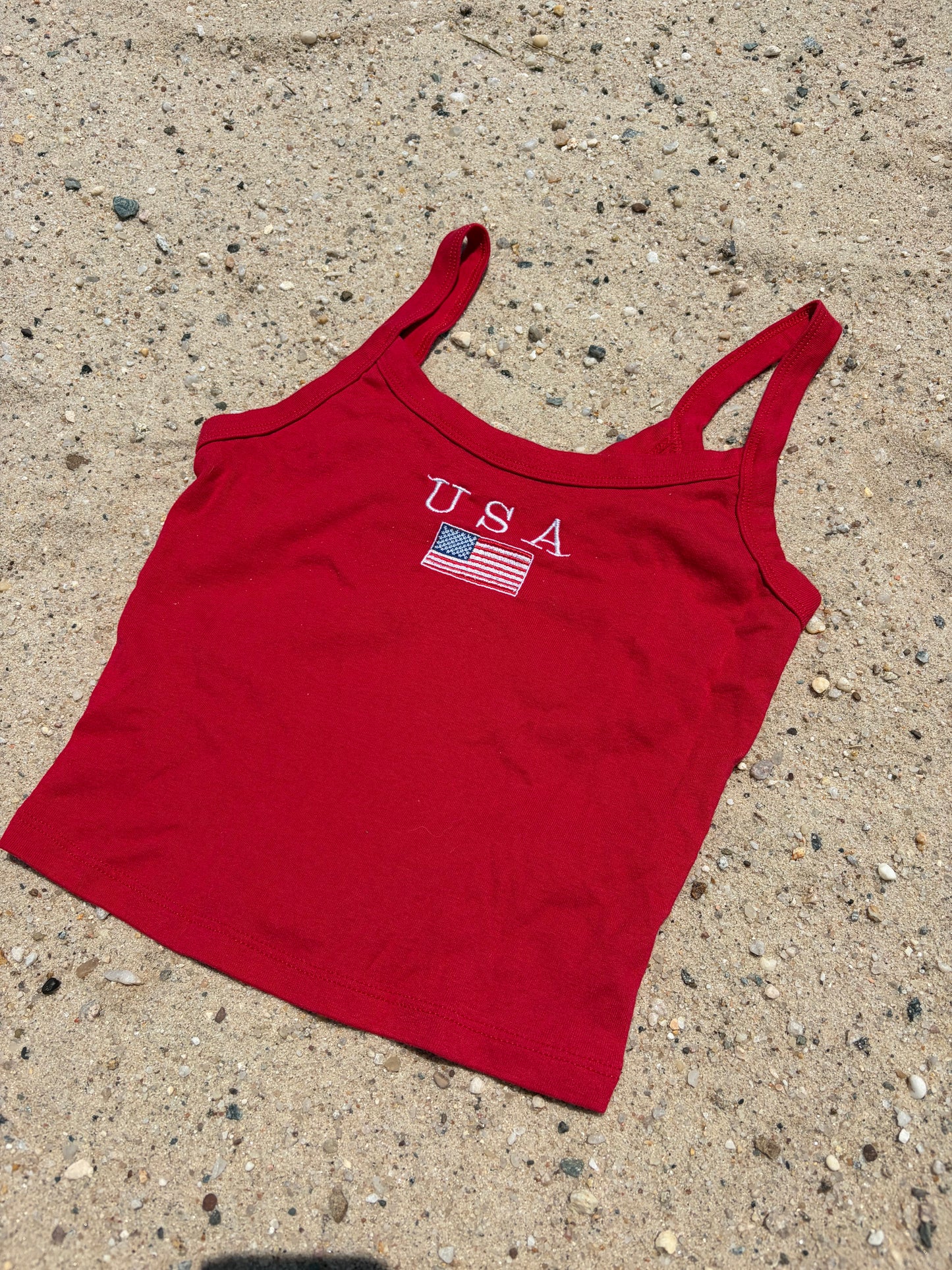 USA embroidered tank