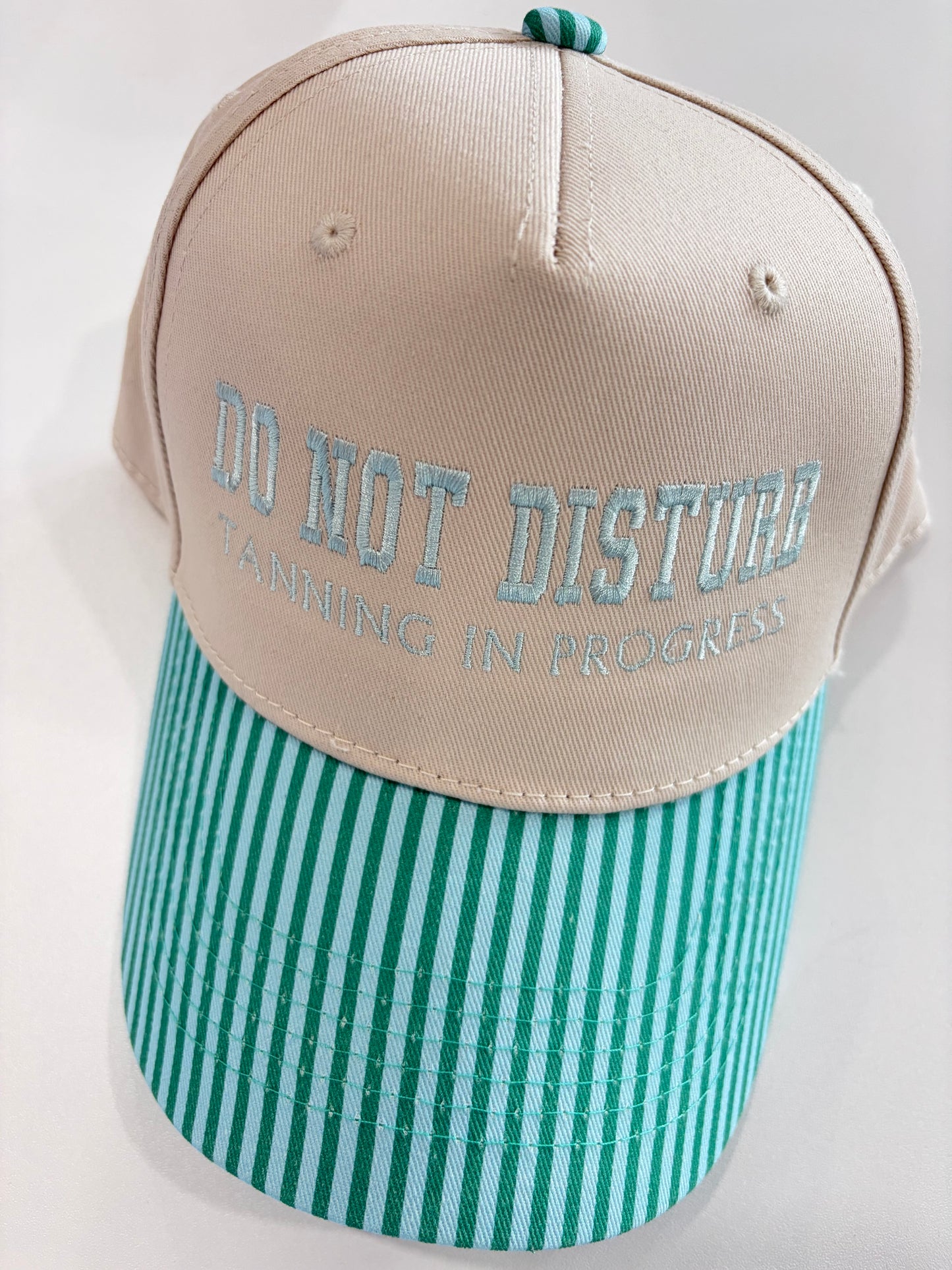 Custom striped bill embroidered hats