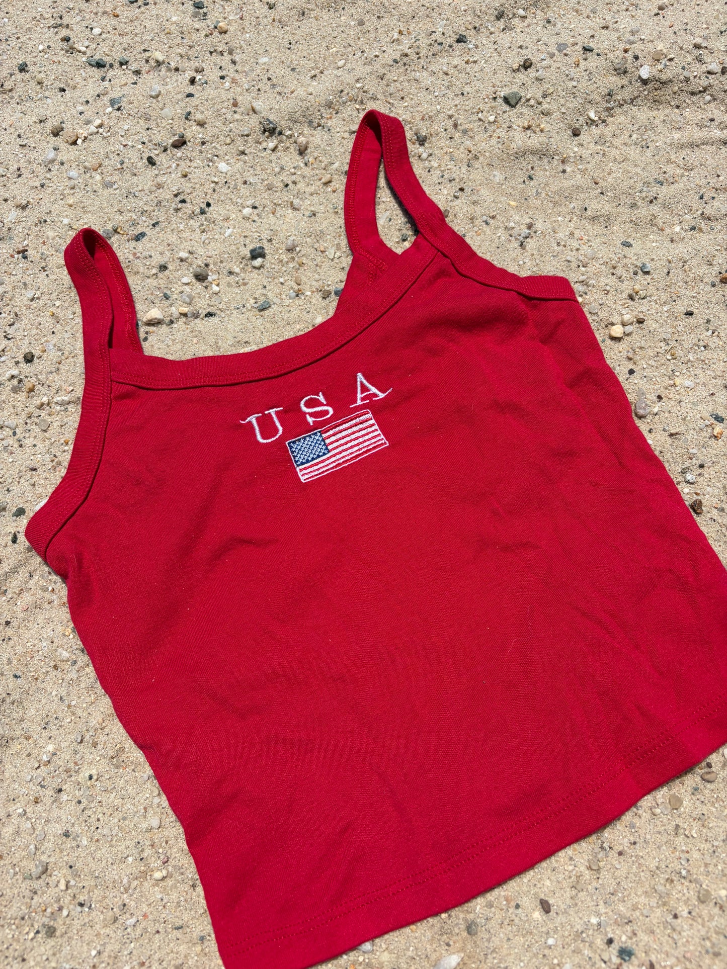 USA embroidered tank