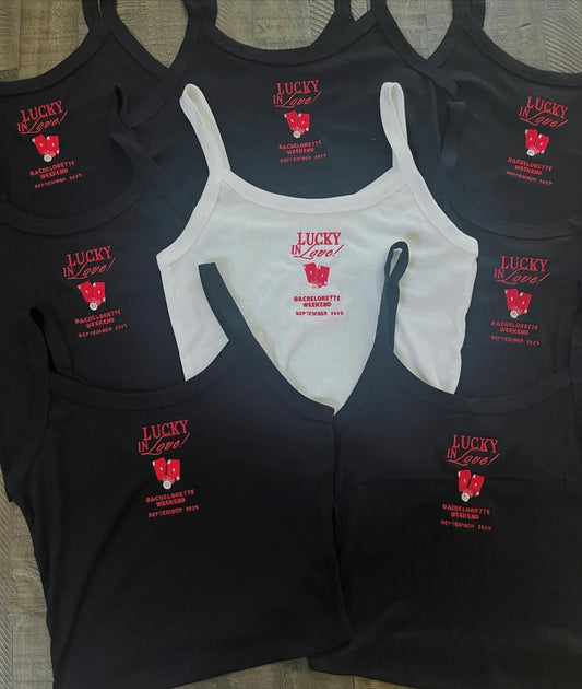 Custom lucky in love tank top