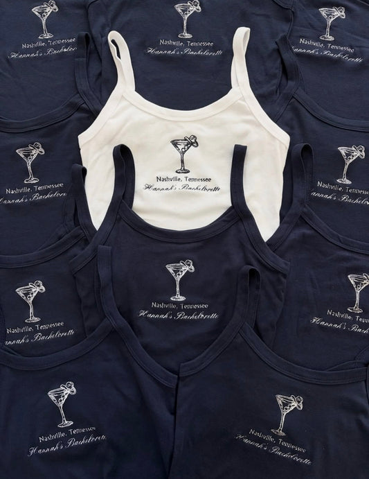 Cowgirl martini custom tank top