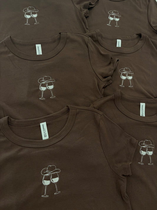 Cowgirl wine baby tee