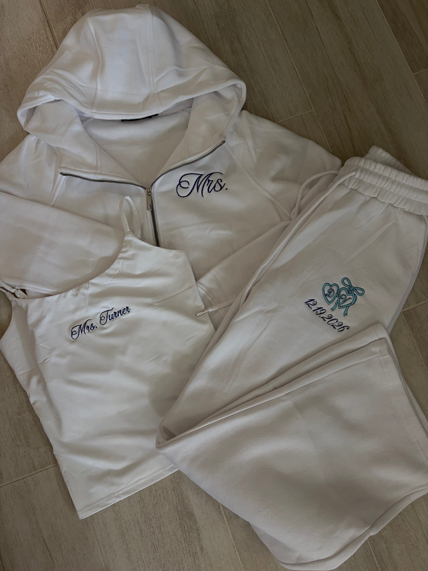 Zip up, sweatpants and tank bundle