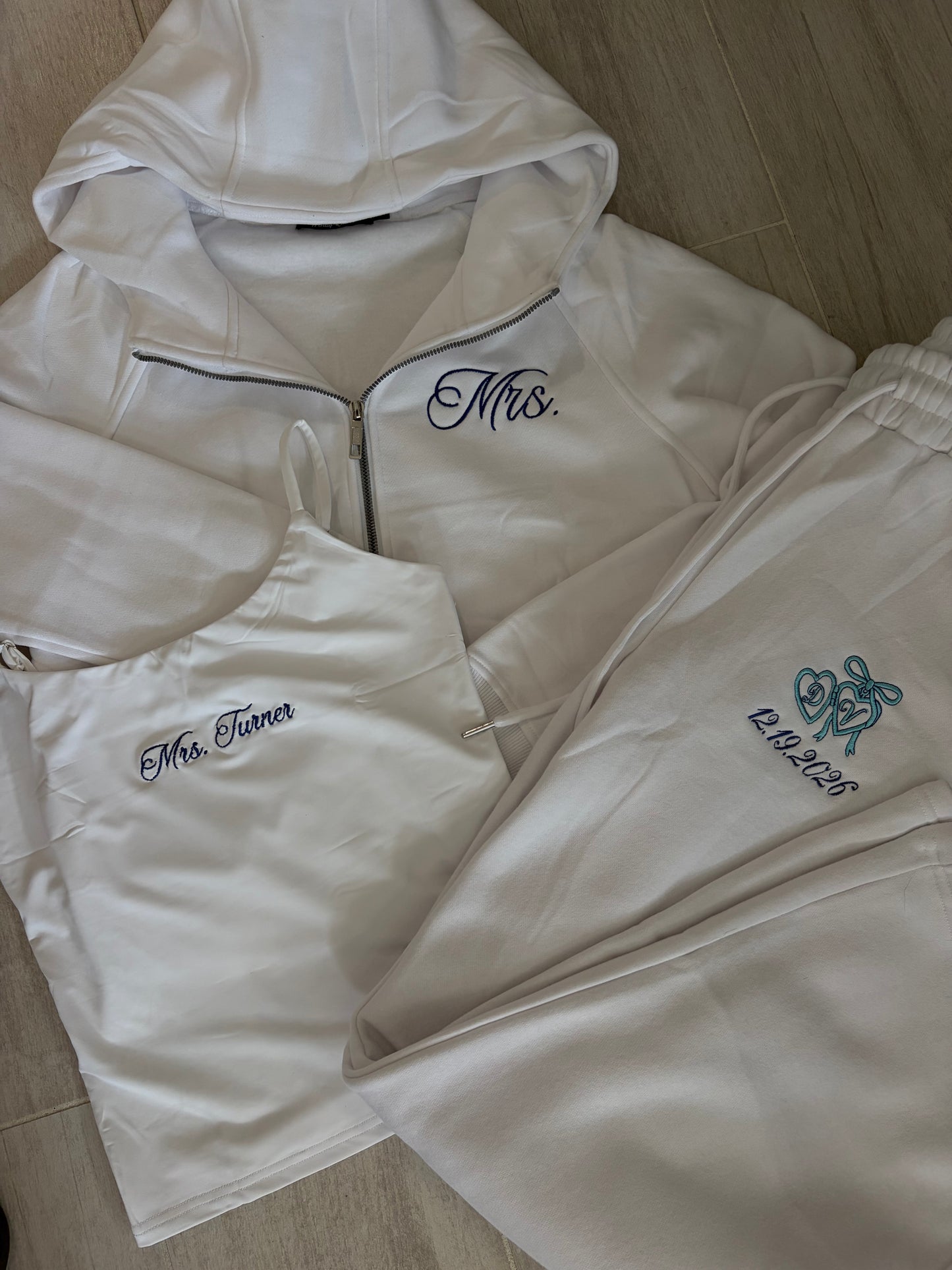 Zip up, sweatpants and tank bundle